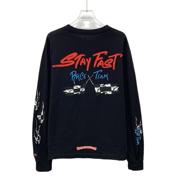 Chrome Hearts Black Graphic Cotton Long-Sleeve Sweatshirt With Pocket M - Picture 8 of 8